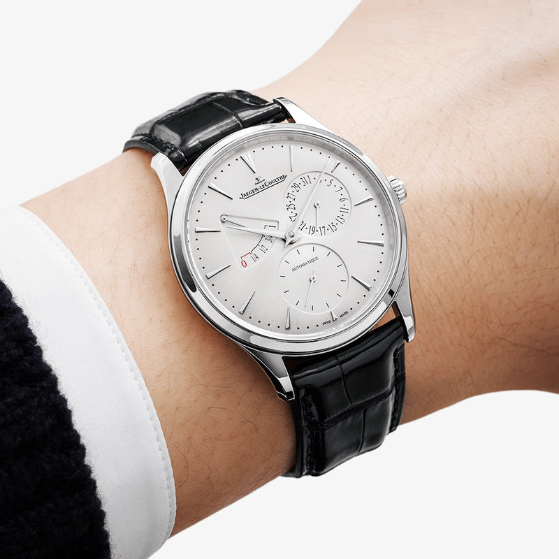Jaeger-LeCoultre Master Ultra Thin 39mm Power Reserve Silver Dial Automatic Watch - Berry's Jewellers