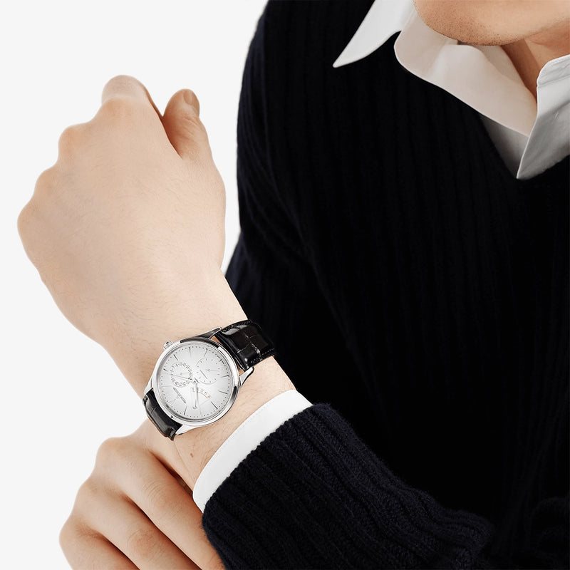 Jaeger-LeCoultre Master Ultra Thin 39mm Power Reserve Silver Dial Automatic Watch - Berry's Jewellers
