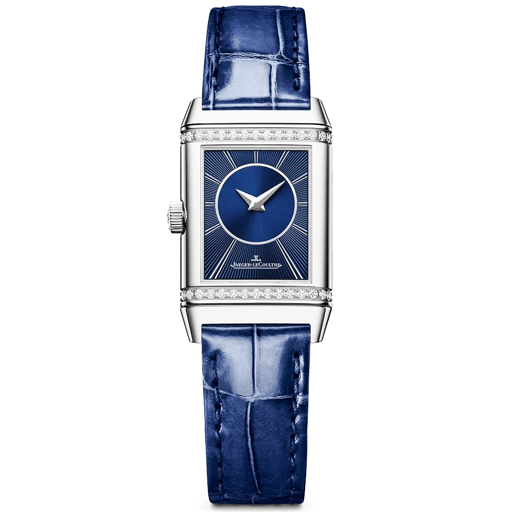 Reverso Classic Duetto Small Ladies Diamond Set Strap Watch