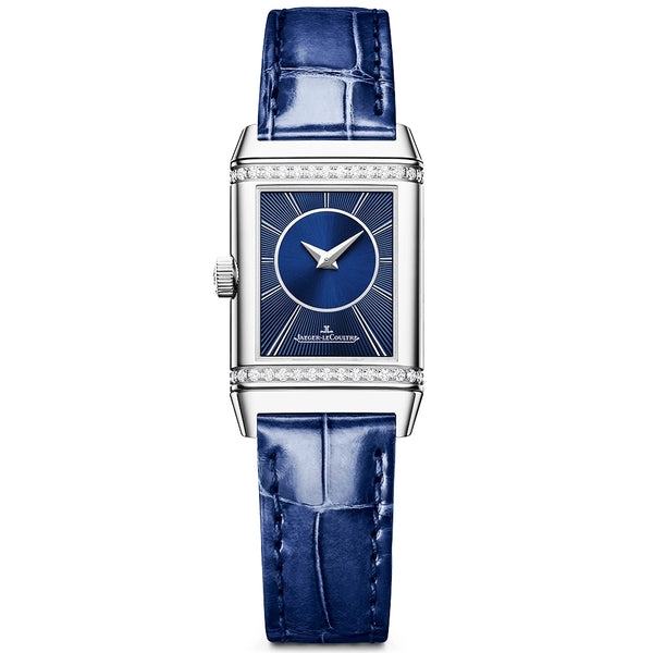 Reverso Classic Duetto Small Ladies Diamond Set Strap Watch