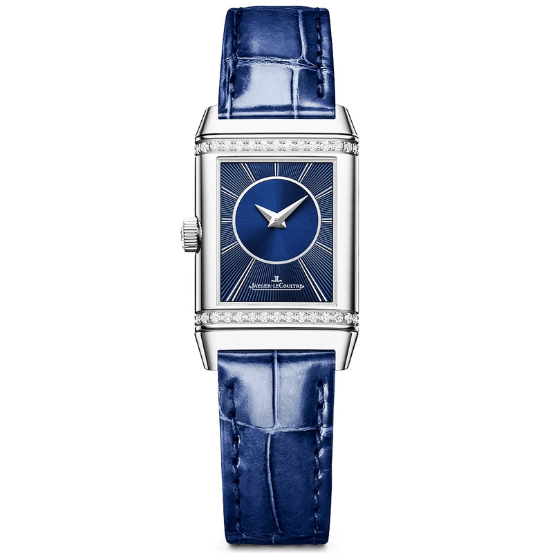 Reverso Classic Duetto Small Ladies Diamond Set Strap Watch