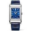 Reverso Tribute Monoface Small Seconds Blue Dial Leather Strap Watch