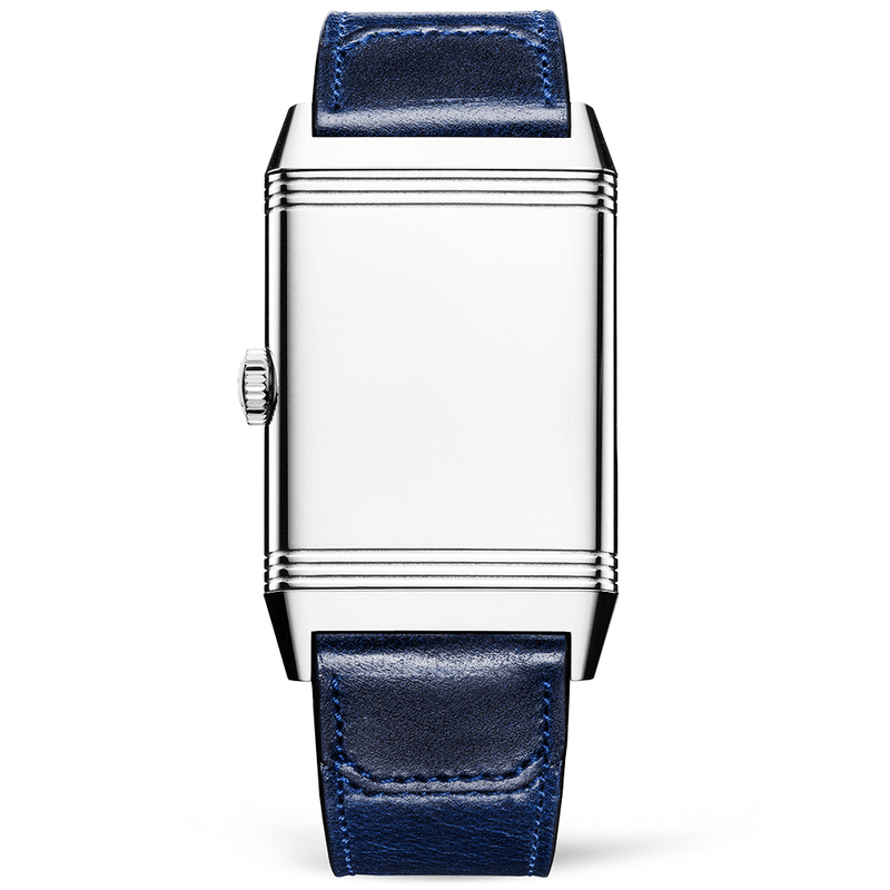 Reverso Tribute Monoface Small Seconds Blue Dial Leather Strap Watch