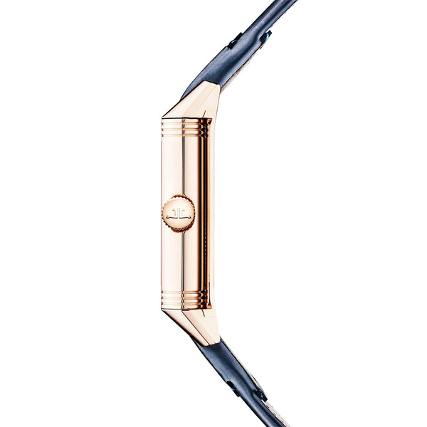Jaeger-LeCoultre Reverso Tribute Duoface 18ct Pink Gold Small Seconds Blue Dial Watch - Berry's Jewellers
