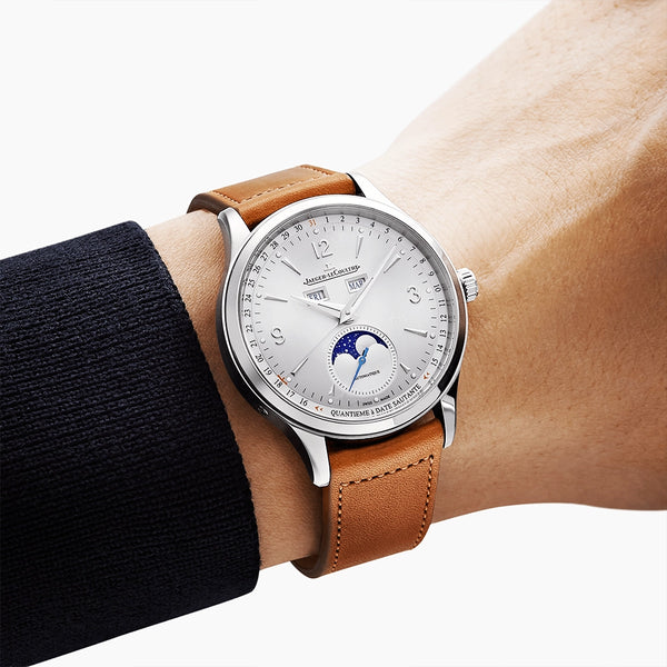 Jaeger-LeCoultre Master Control Calendar Silver Dial 40mm Automatic Leather Strap Watch - Berry's Jewellers