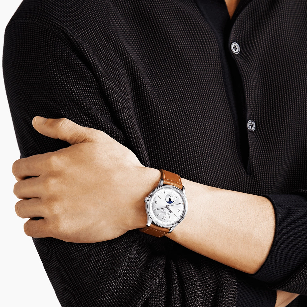 Jaeger-LeCoultre Master Control Calendar Silver Dial 40mm Automatic Leather Strap Watch - Berry's Jewellers