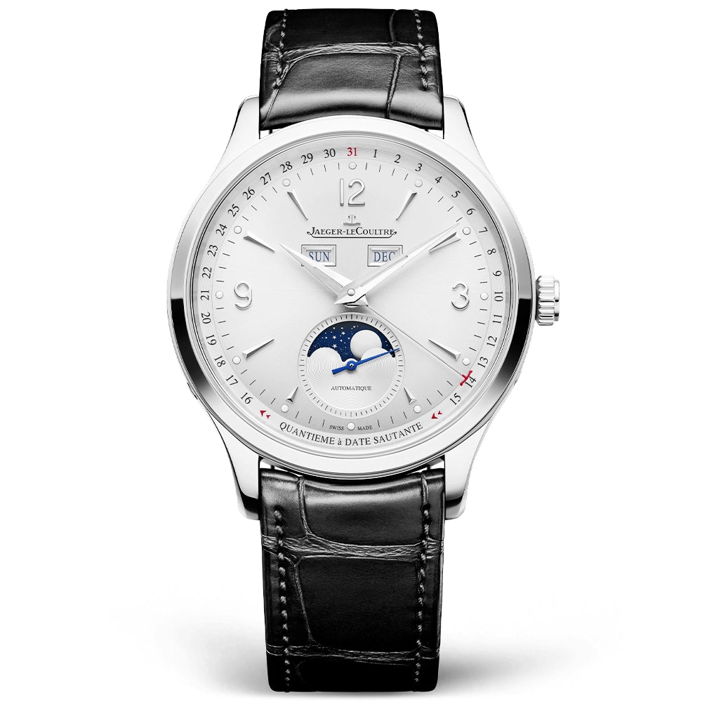 Jaeger-LeCoultre Master Control Calendar Silver Dial 40mm Automatic Leather Strap Watch - Berry's Jewellers