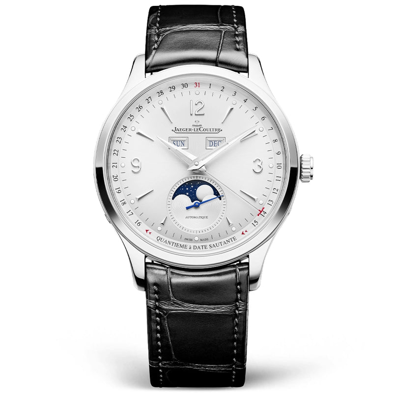 Jaeger-LeCoultre Master Control Calendar Silver Dial 40mm Automatic Leather Strap Watch - Berry's Jewellers