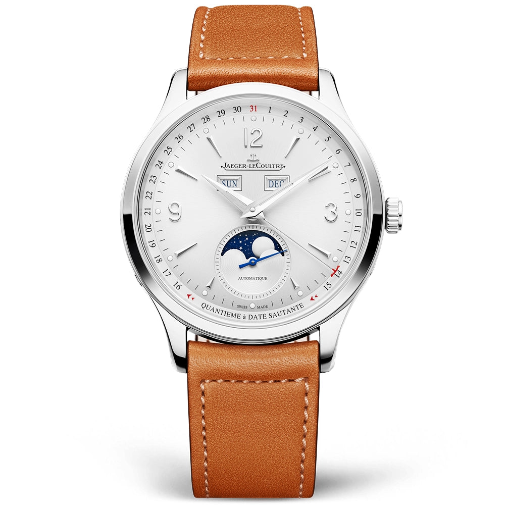 Master Control Calendar Silver Dial 40mm Automatic Leather Strap Watch