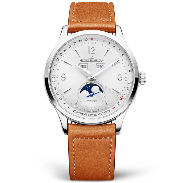Jaeger-LeCoultre Master Control Calendar Silver Dial 40mm Automatic Leather Strap Watch - Berry's Jewellers