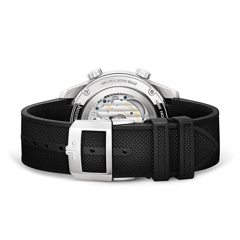 Jaeger-LeCoultre Polaris Date 42mm Black Dial Mens Rubber Strap Watch - Berry's Jewellers