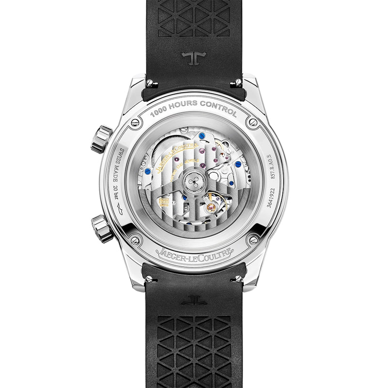 Jaeger-LeCoultre Polaris Date 42mm Black Dial Mens Rubber Strap Watch - Berry's Jewellers