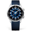 Polaris Date 42mm Blue Lacquer Dial Automatic Rubber Strap Watch