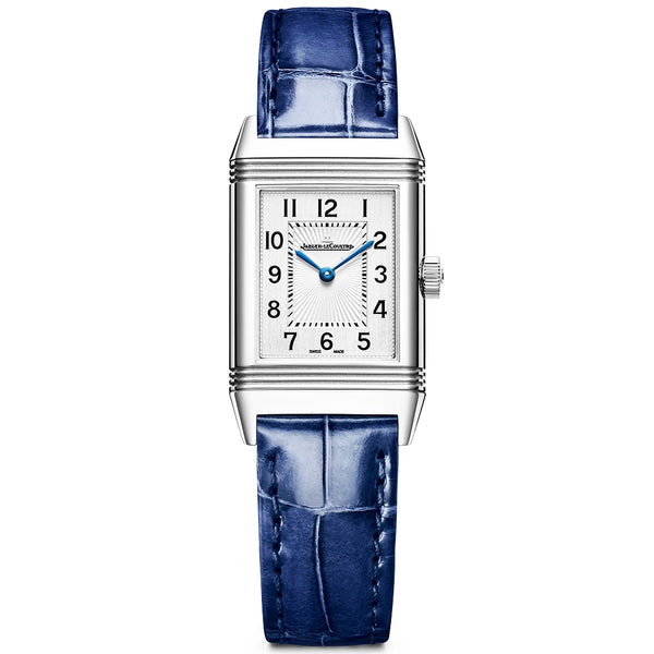 Reverso Classic Monoface Ladies Silver Dial Strap Watch