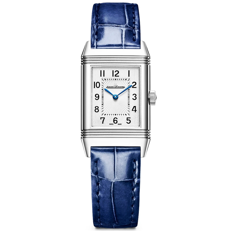 Reverso Classic Monoface Ladies Silver Dial Strap Watch