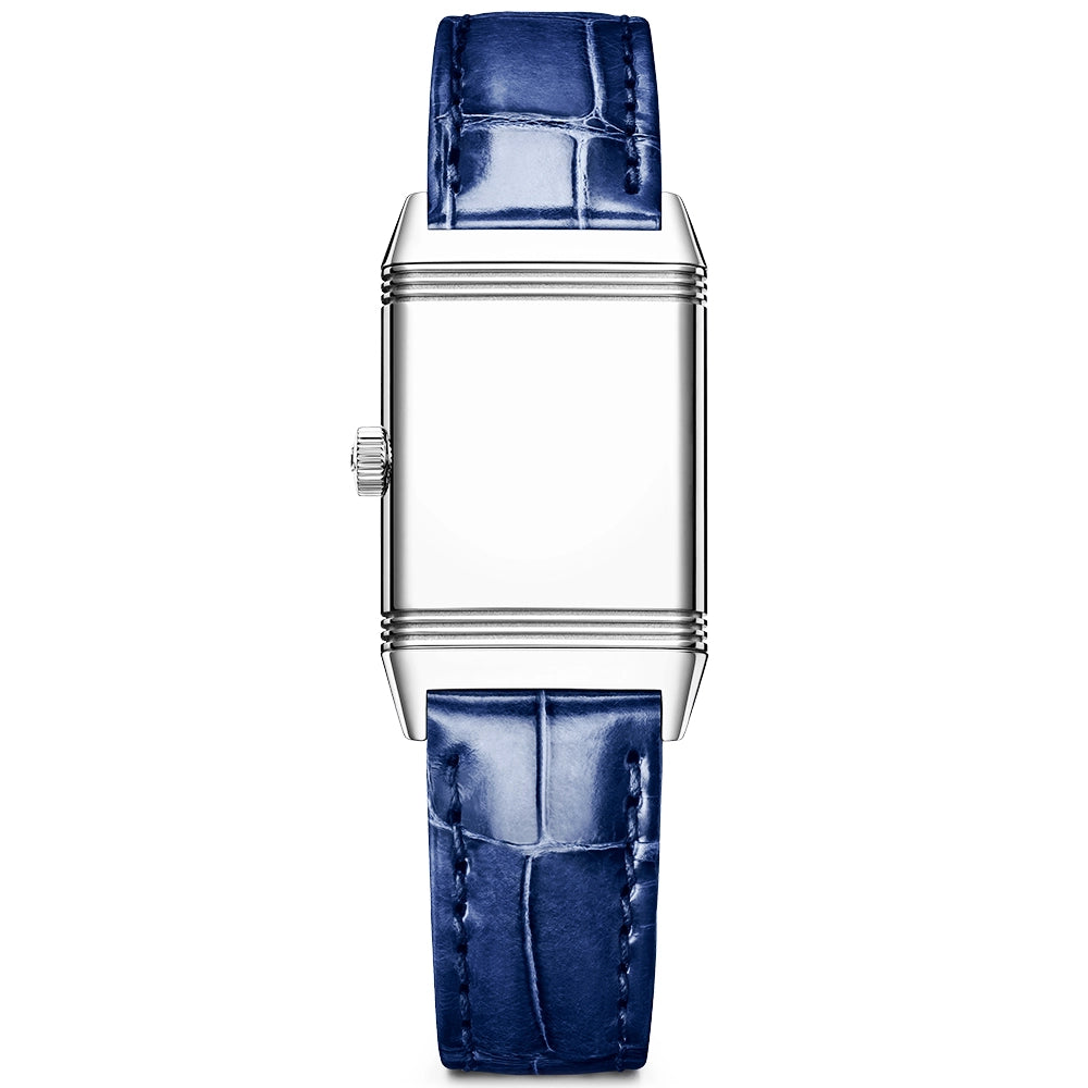 Reverso Classic Monoface Ladies Silver Dial Strap Watch