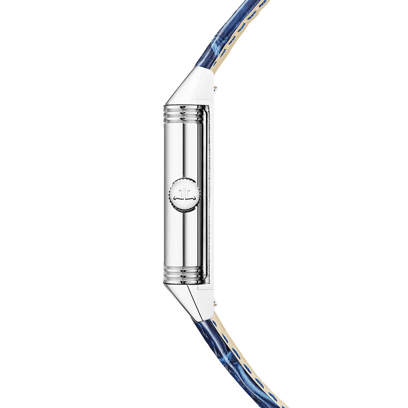 Reverso Classic Monoface Ladies Silver Dial Strap Watch