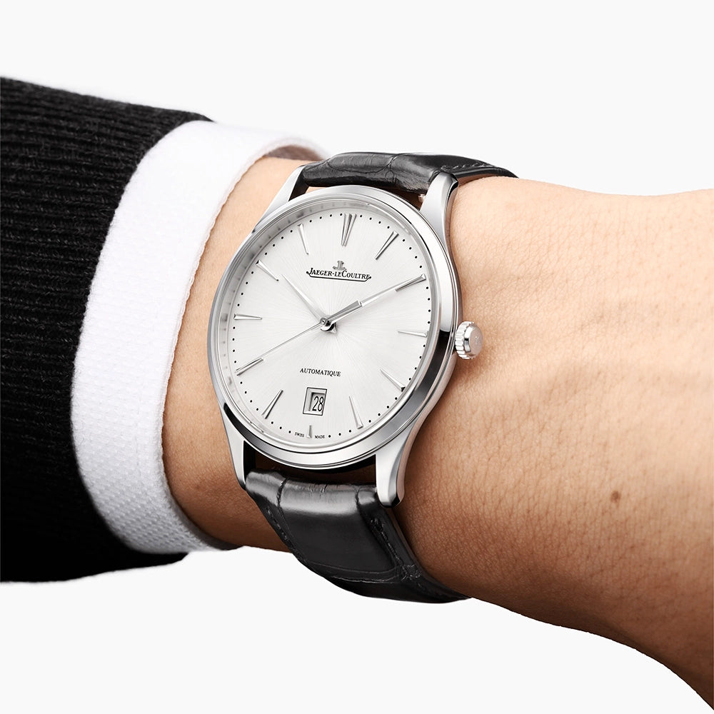 Jaeger-LeCoultre Master Ultra-Thin Date 39mm Silver Dial Automatic Watch - Berry's Jewellers