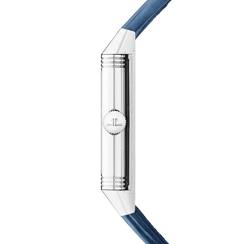 Jaeger-LeCoultre Reverso Tribute Monoface Blue Dial Leather Strap Watch - Berry's Jewellers