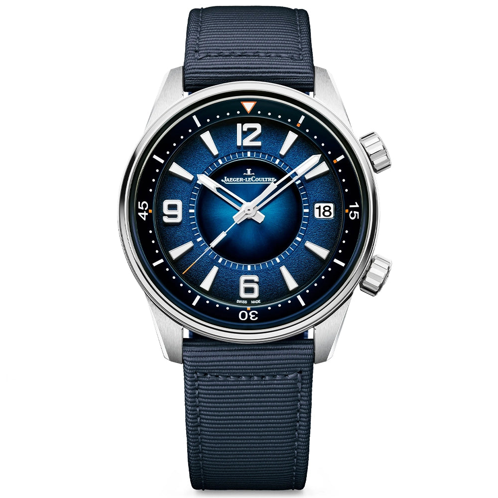 Jaeger-LeCoultre Polaris Date 40mm Blue Lacquer Dial Automatic Strap Watch - Berry's Jewellers
