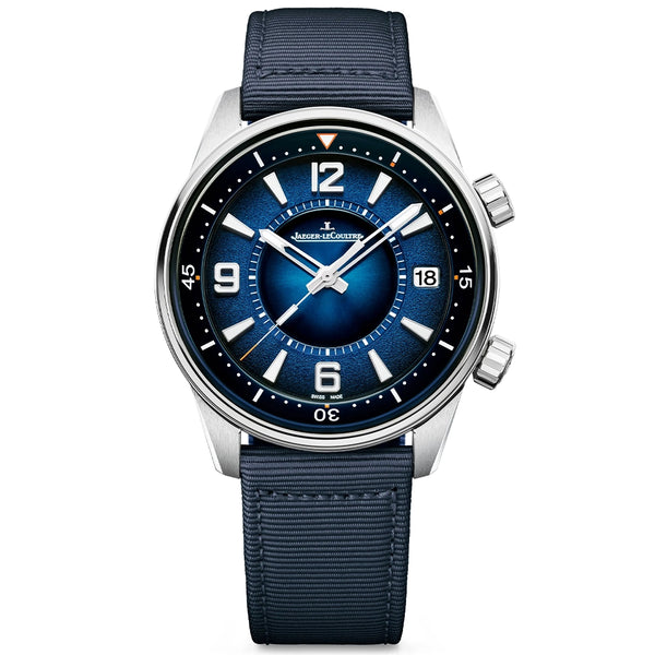 Jaeger-LeCoultre Polaris Date 40mm Blue Lacquer Dial Automatic Strap Watch - Berry's Jewellers