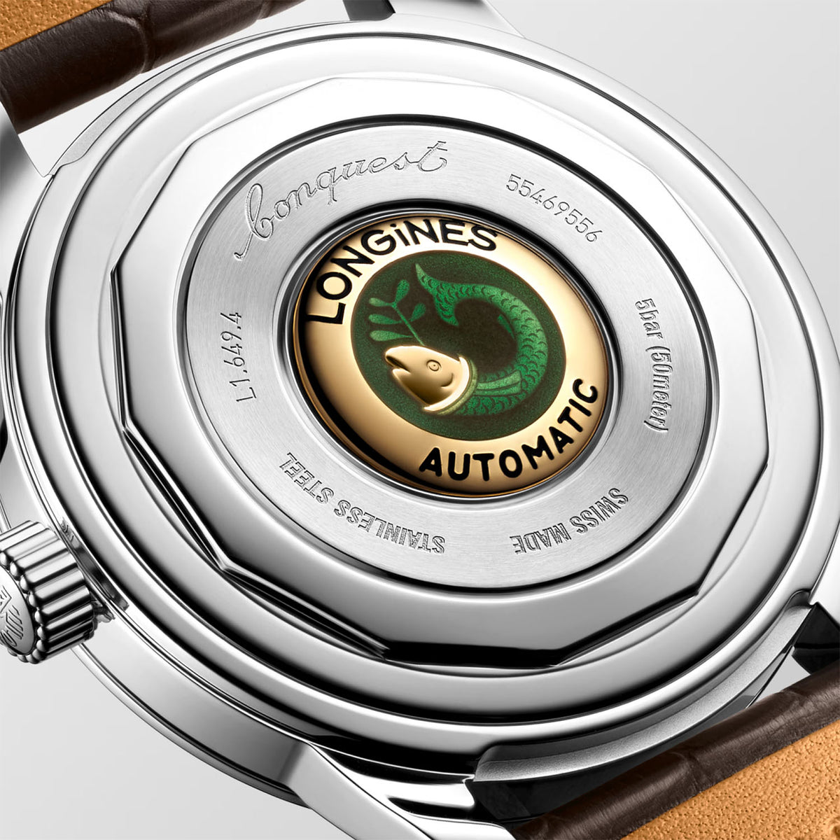 Longines Conquest Heritage Steel 38mm Men's Automatic Strap Watch - Berry's Jewellers