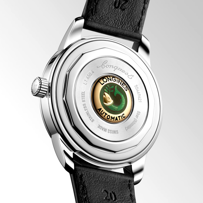 Conquest Heritage 40mm Black Dial & Strap Automatic Watch