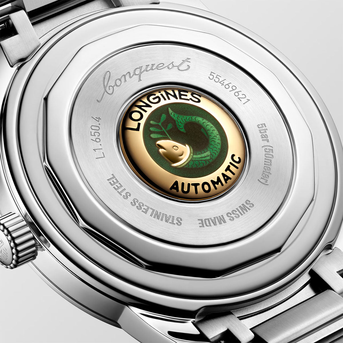 Longines Conquest Heritage 38mm Silver Dial Automatic Bracelet Watch - Berry's Jewellers