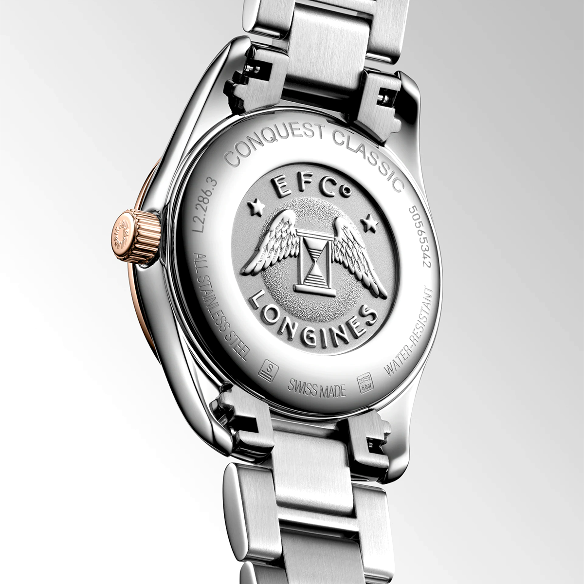 Conquest Classic 29.5mm Two-Tone Diamond Set Ladies Watch