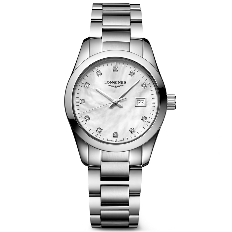 Conquest Classic 29.5mm Mother of Pearl Ladies Bracelet Watch