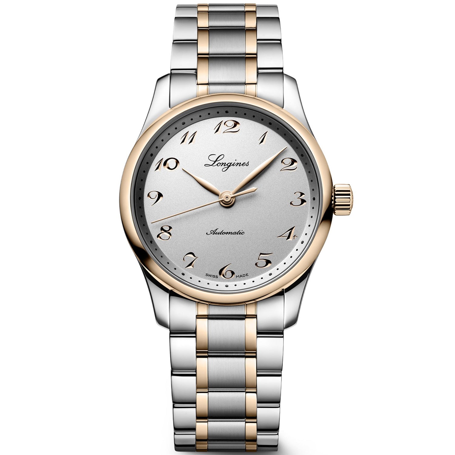 Spirit 34mm Silver Dial Automatic Steel and Rose Gold Bracelet Watch