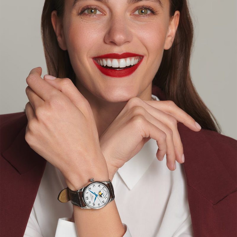 Master Collection 34mm Moonphase Automatic Strap Watch