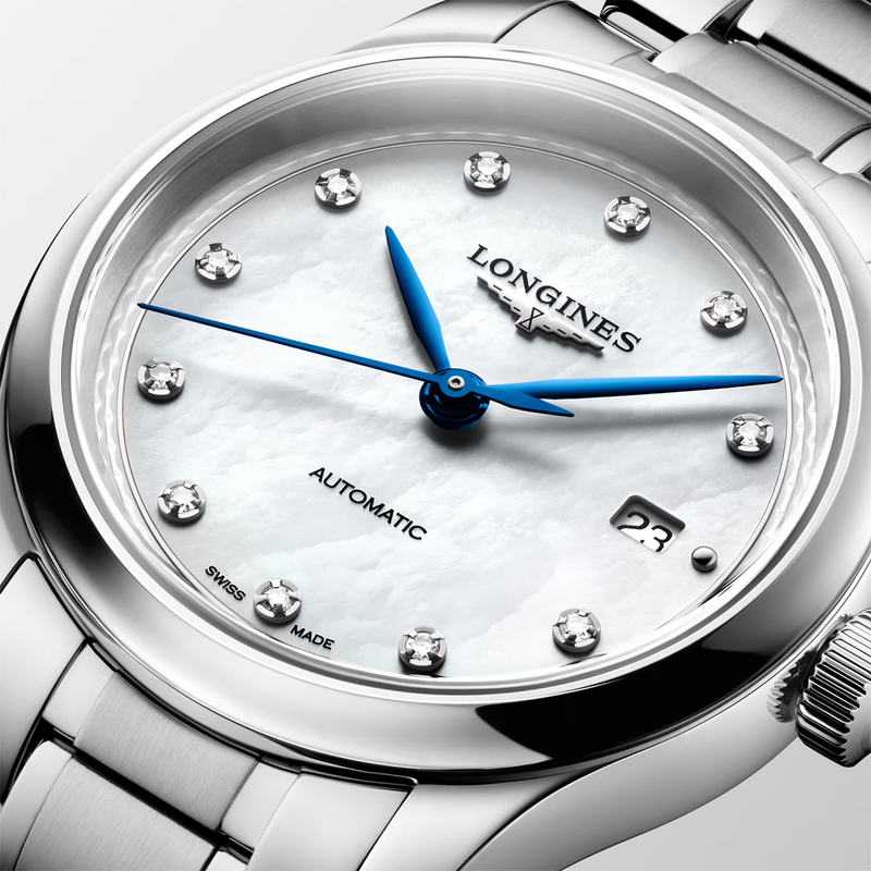 Master Collection 30mm Mother of Pearl Diamond Set Automatic Watch