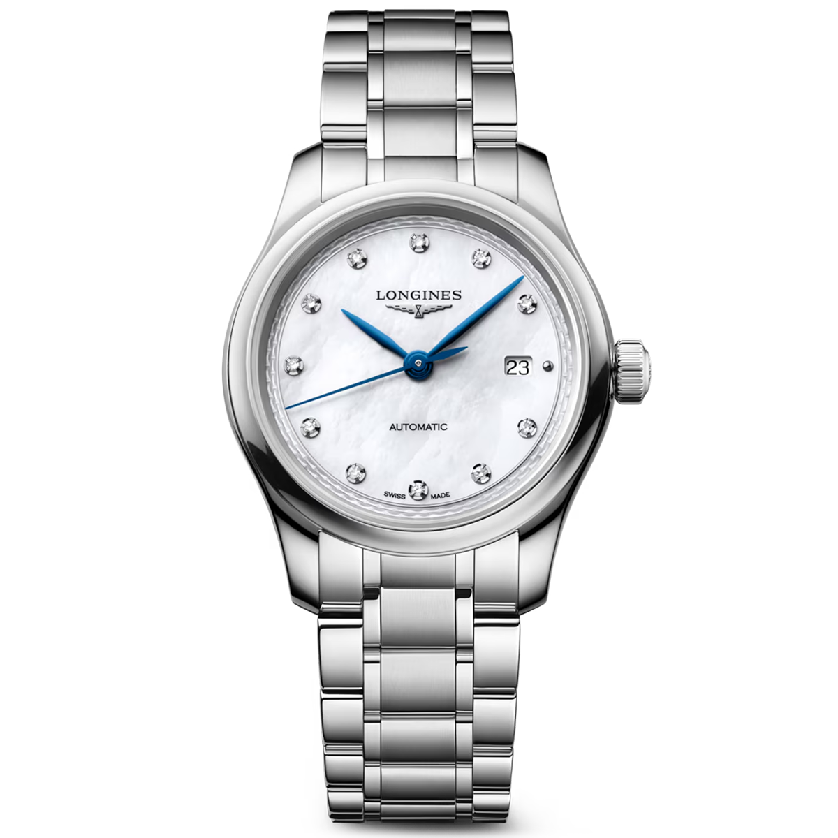 Master Collection 30mm Mother of Pearl Diamond Set Automatic Watch