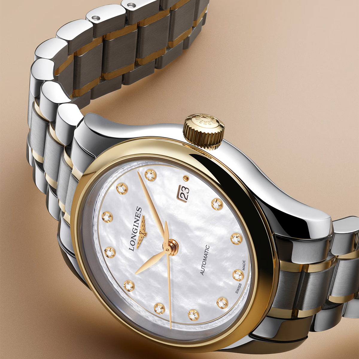 Master Collection 30mm Steel and Yellow Gold Bracelet Automatic Watch