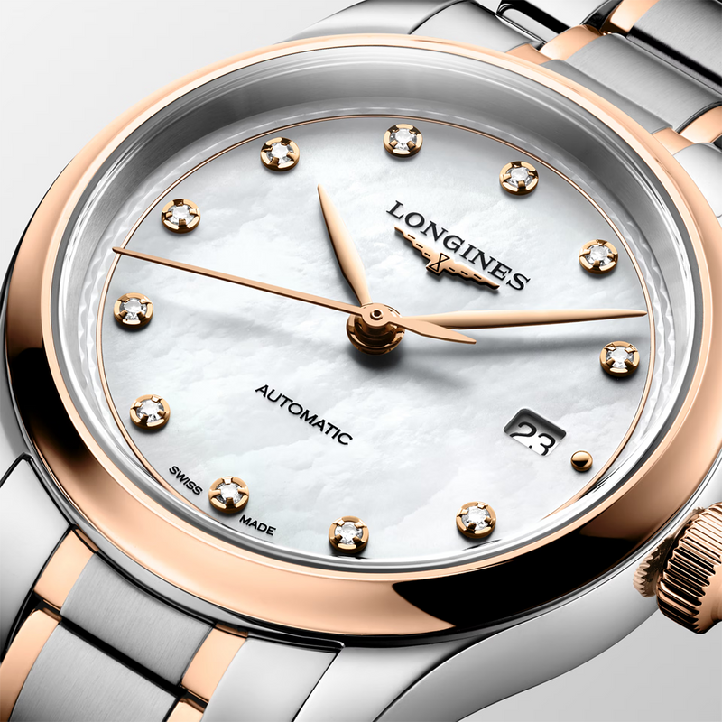 Master Collection 30mm Diamond Set Two-Tone Automatic Bracelet Watch