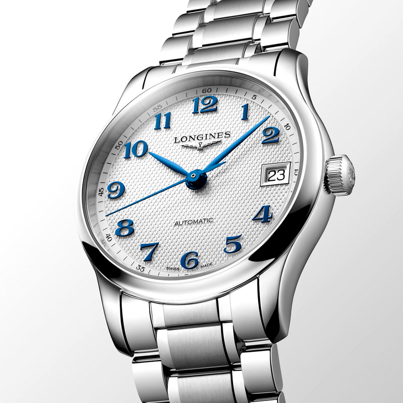 Master Collection 34mm Silver Dial Steel Bracelet Automatic Watch