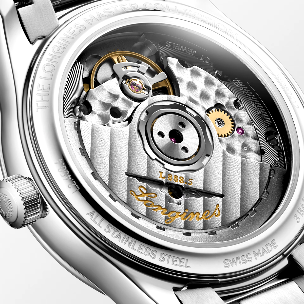 Master Collection 34mm Silver Dial Steel Bracelet Automatic Watch