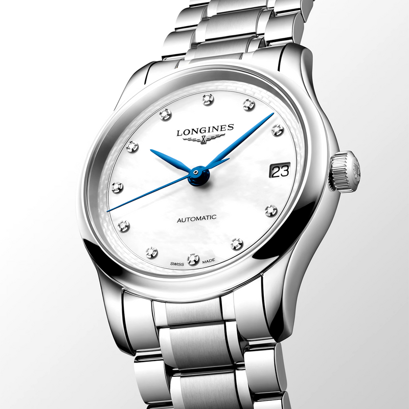 Master Collection 34mm Mother of Pearl Diamond Set Automatic Watch