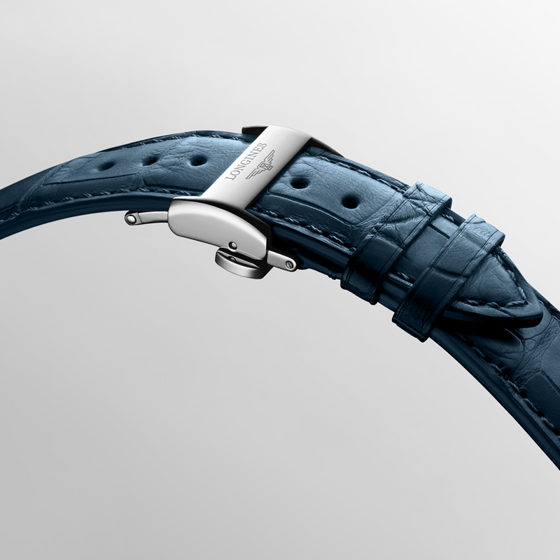 Master Collection Chrono Moonphase 40mm Blue Strap Automatic Watch