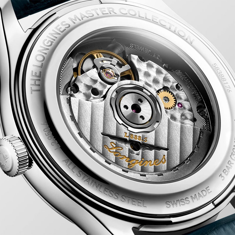 Master Collection 41mm Blue Dial Automatic Strap Watch