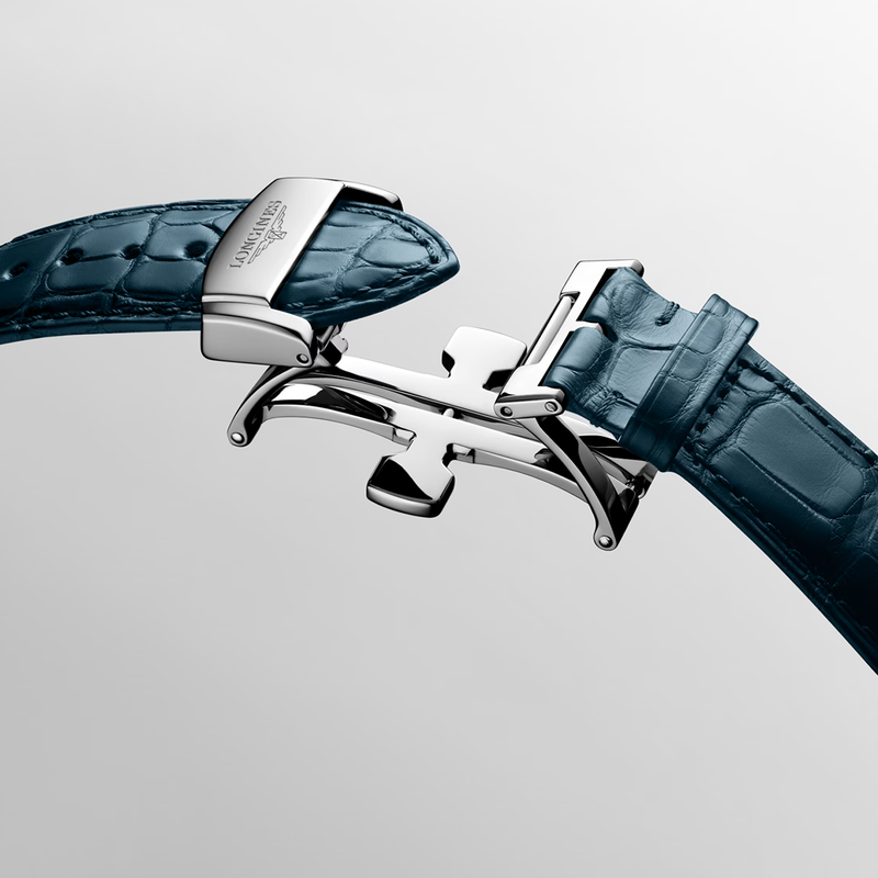 Master Collection 41mm Blue Dial Automatic Strap Watch