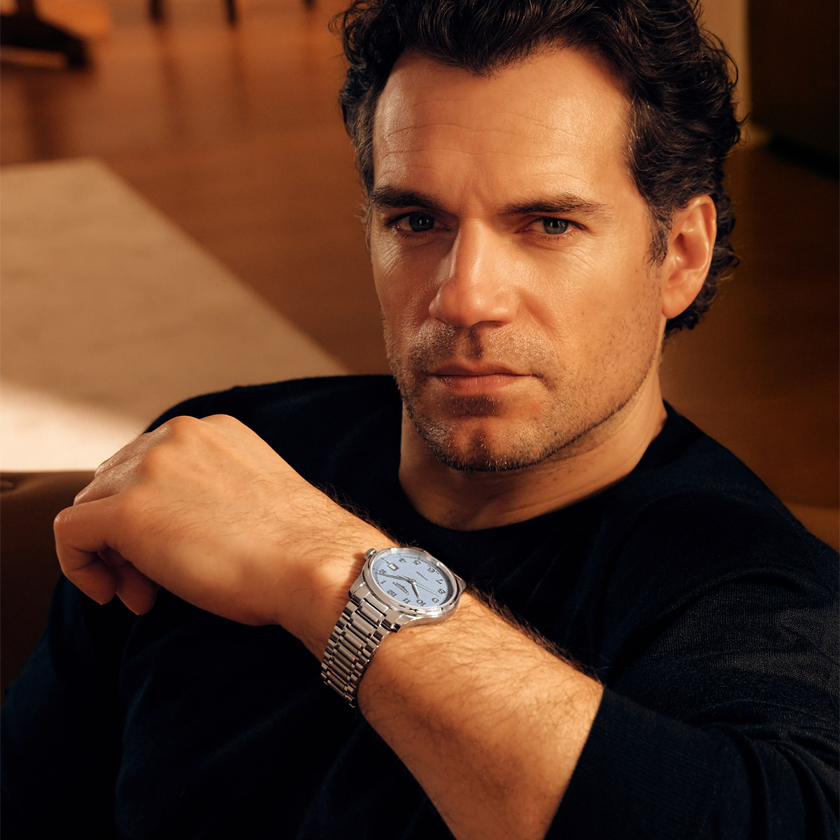 Master Collection 41mm Light Blue Dial Steel Bracelet Automatic Watch