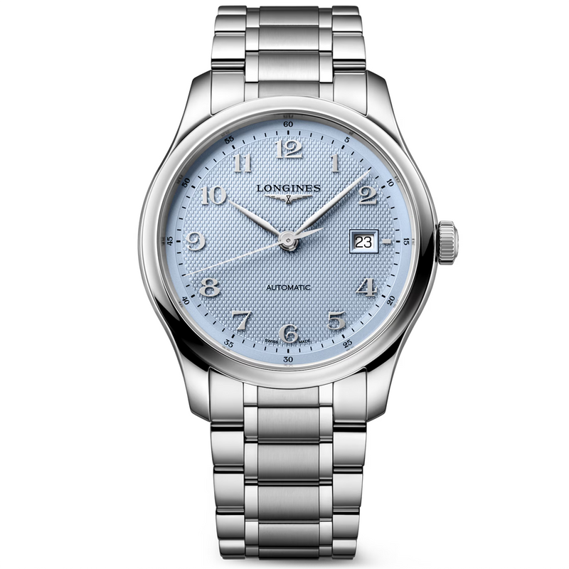 Master Collection 41mm Light Blue Dial Steel Bracelet Automatic Watch