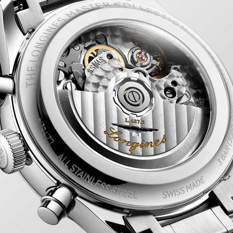 Longines Master Collection Chrono Moonphase 41mm Bracelet Automatic Watch - Berry's Jewellers