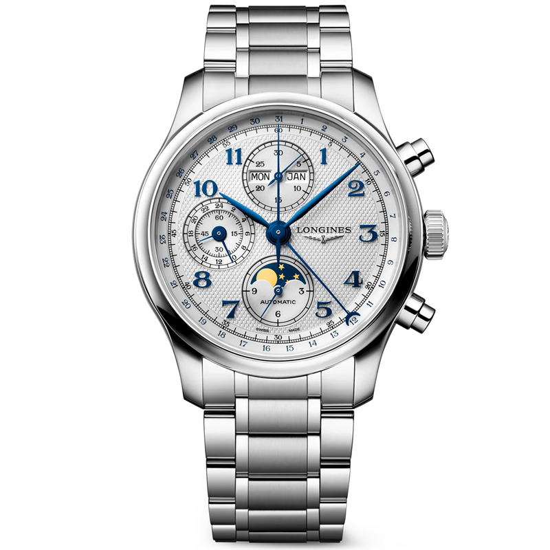 Longines Master Collection Chrono Moonphase 41mm Bracelet Automatic Watch - Berry's Jewellers