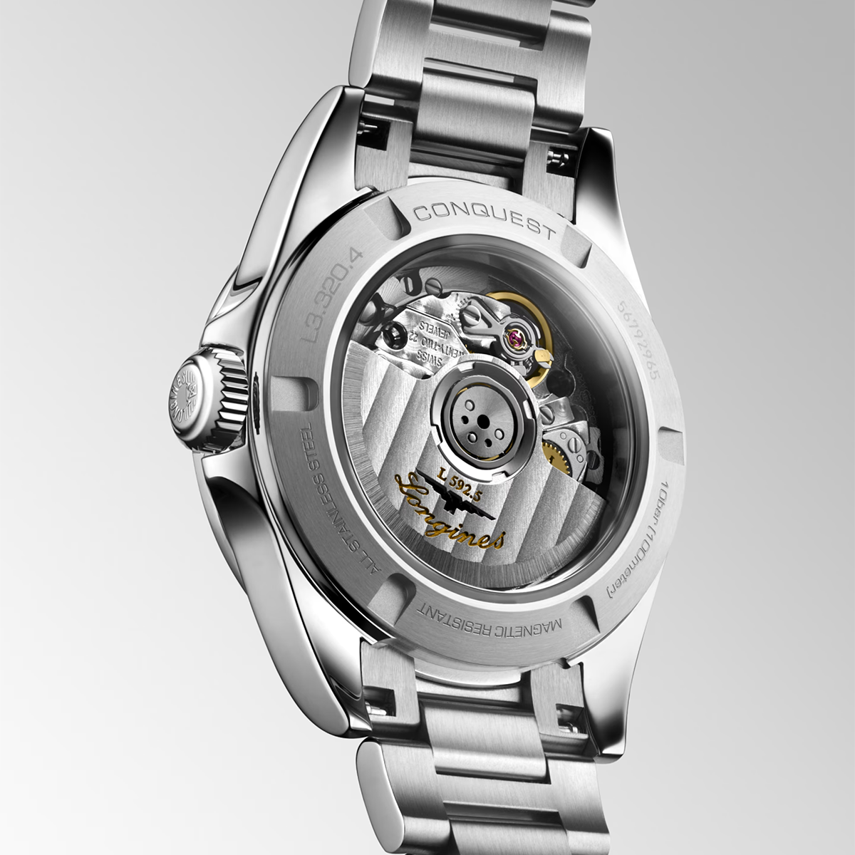 Conquest 30mm Mother of Pearl Diamond Set Automatic Watch