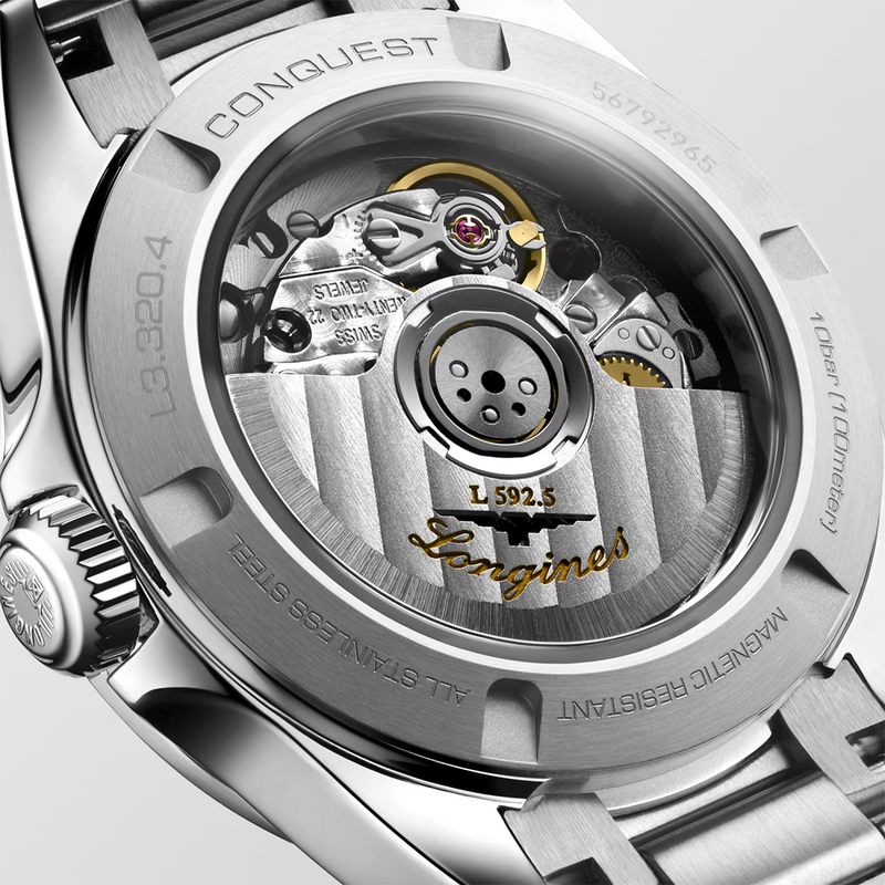 Conquest 30mm Mother of Pearl Diamond Set Automatic Watch