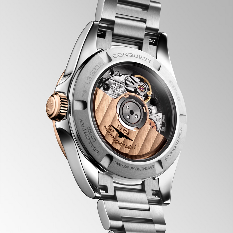 Conquest 30mm Two-Tone Diamond Set Dial Automatic Watch