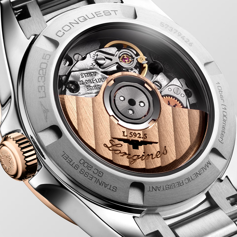 Conquest 30mm Two-Tone Diamond Set Dial Automatic Watch